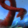 Giant red wyrm