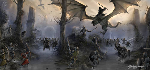 Battle of Osgiliath by Shockbolt