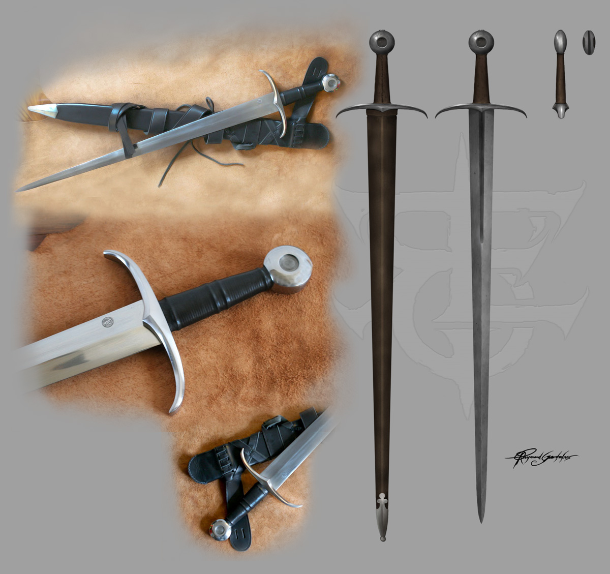 My medieval sword and scabbard