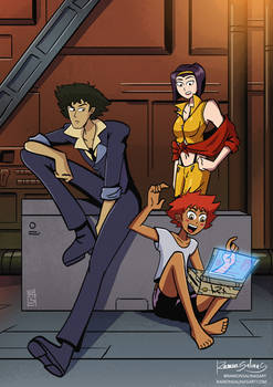 Cowboy Bebop - Spike, Faye, Ed