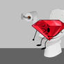 Ruby (BFB) on the toilet!