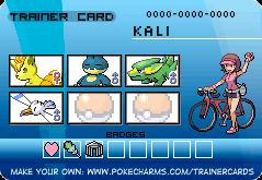 Pokemon Trainer Card: Kali (OC)