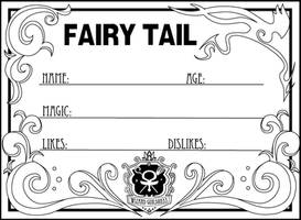 Blank Fairy Tail Member Card