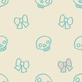 KAWAII DESU SKULL TILE