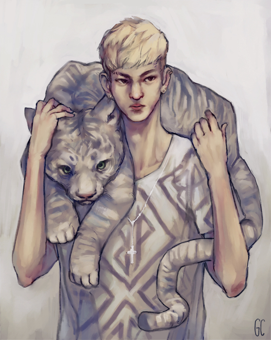 kris and his tiger