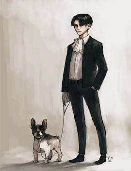 levi in a suit