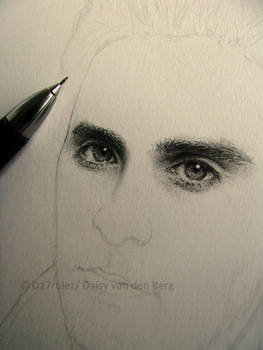 Drawing of Jared Leto WIP 1