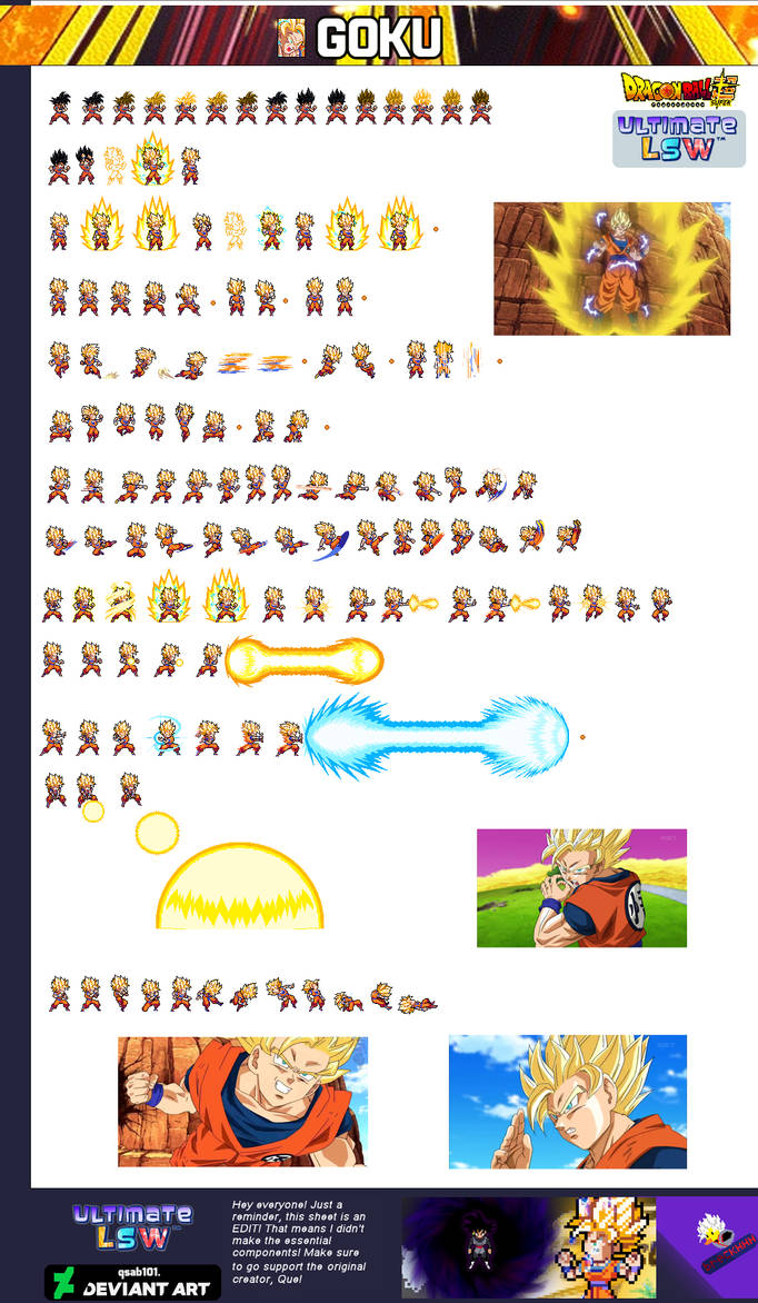 SSJ2 Goku Ulsw Sprite Sheet by breckhhh on DeviantArt