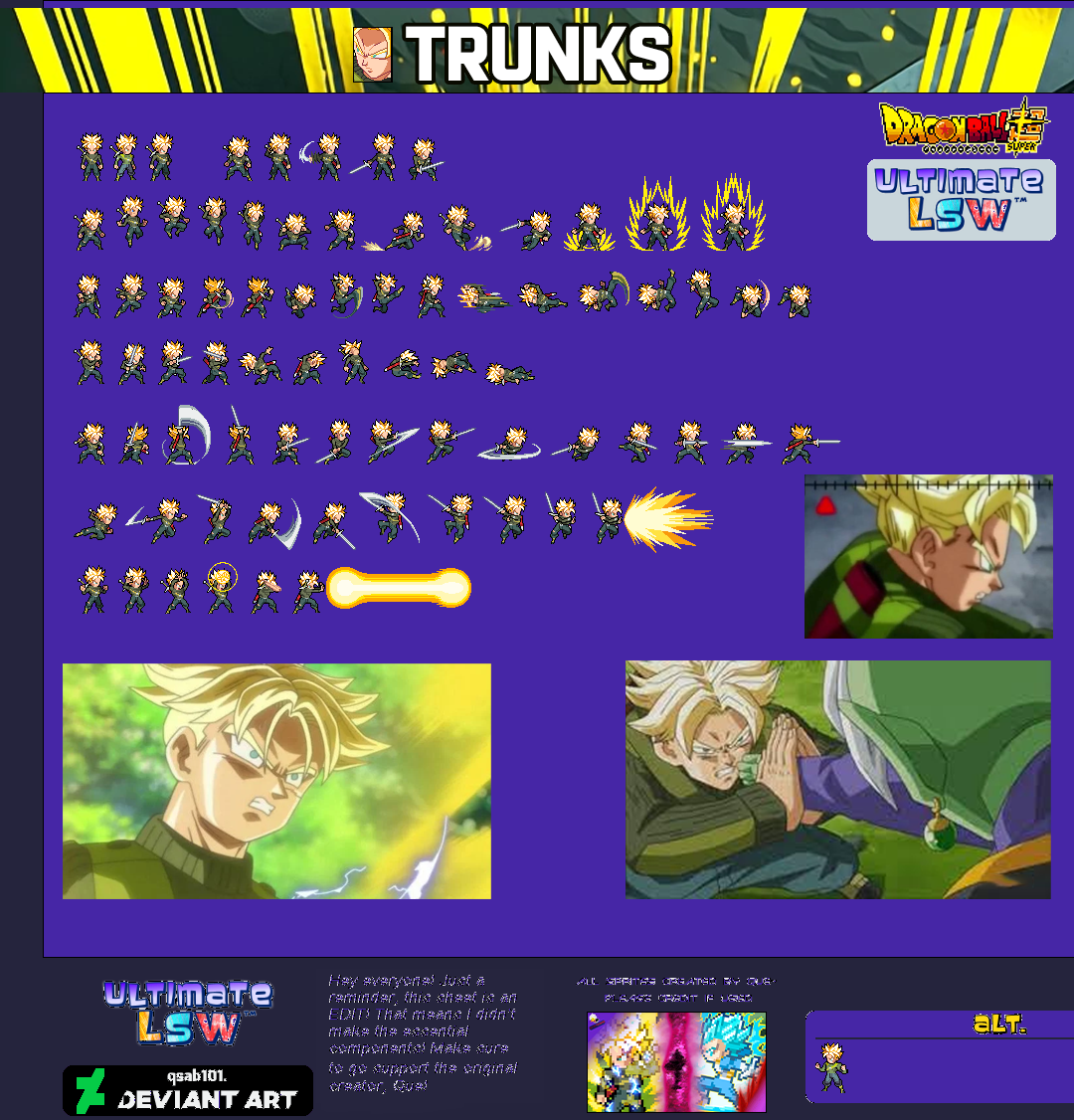 Trunks Ssj Lsw Sprite Sheet by breckhhh on DeviantArt