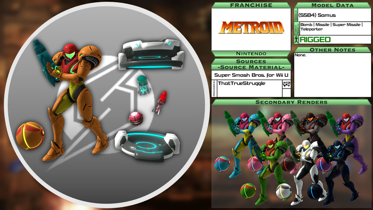 Samus Ssb Model 3D Model Showcase - (SSB4) Samus by SeekingtheSky on DeviantArt