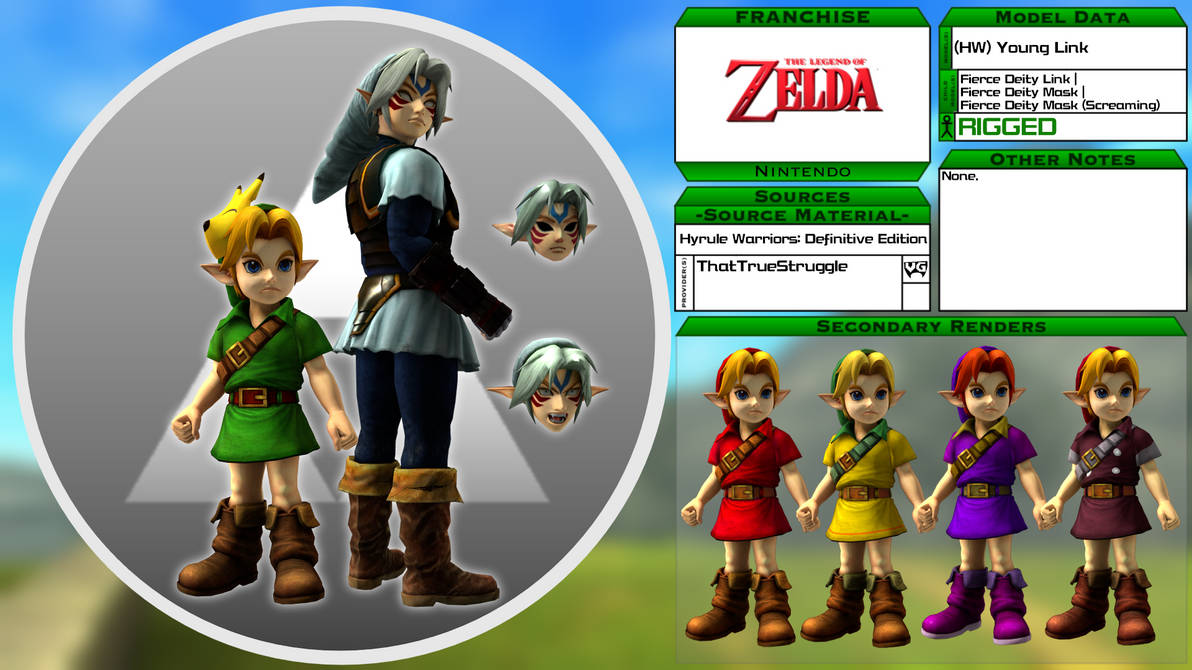 Deviantart Link Model 3D Model Showcase - (HW) Young Link by SeekingtheSky on DeviantArt