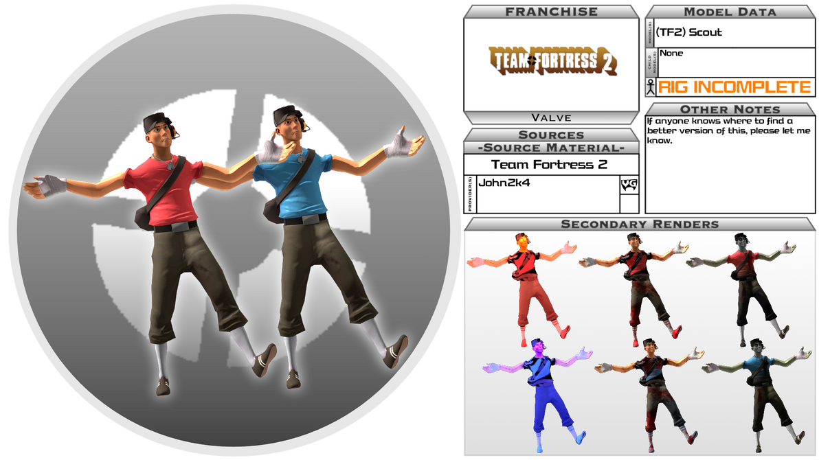 3D Model Showcase - (TF2) Scout by SeekingtheSky on DeviantArt