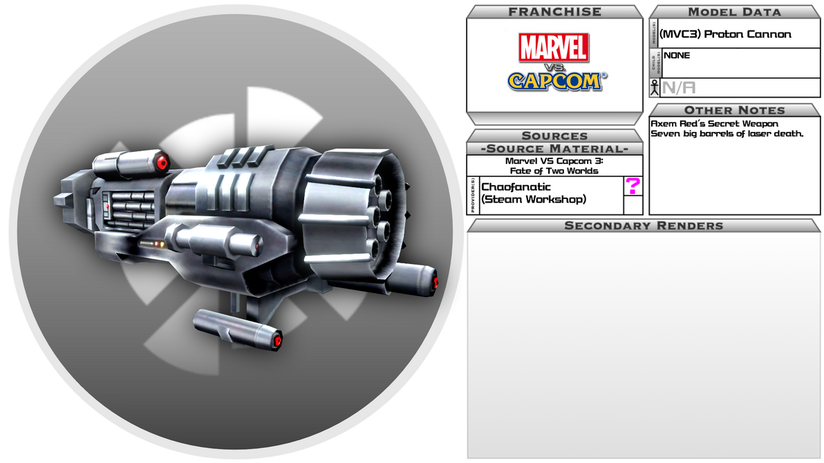 3D Model Showcase - (MVC3) Proton Cannon by SeekingtheSky on DeviantArt