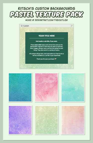 Kitsch's Custom Backgrounds - Pastel Pack.