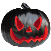 Black Pumpkin Jack o Lantern Icon
