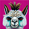 Dreamup Creation Llama Portrait Icon or Avatar by FreeAvatarsAndMore
