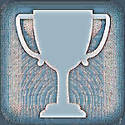 Trophy Icon in Blue with BKG FTU