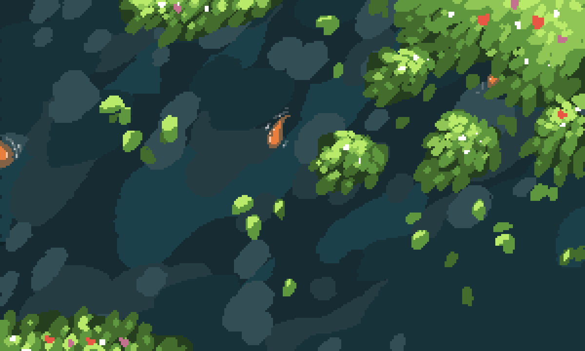 pixelart pond by TamamiKanemaru on DeviantArt