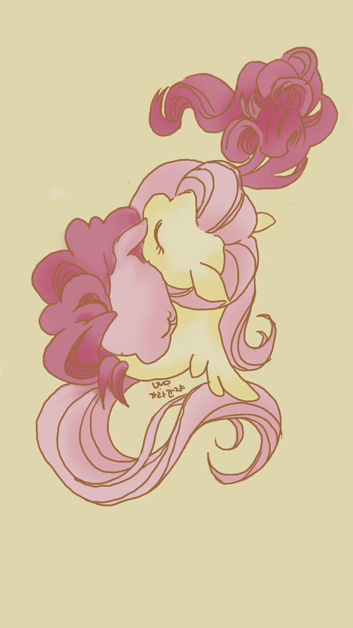 ponyhug fluttershy and pinkypie