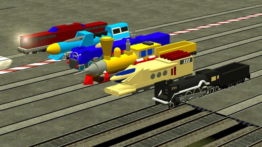 All of my Dimensional Railway Express Trains by NeptuniaVII on DeviantArt
