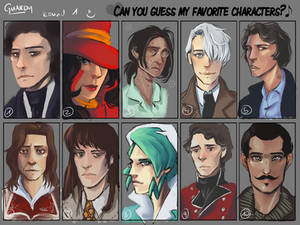 Art Meme: Guess My Favorite Characters