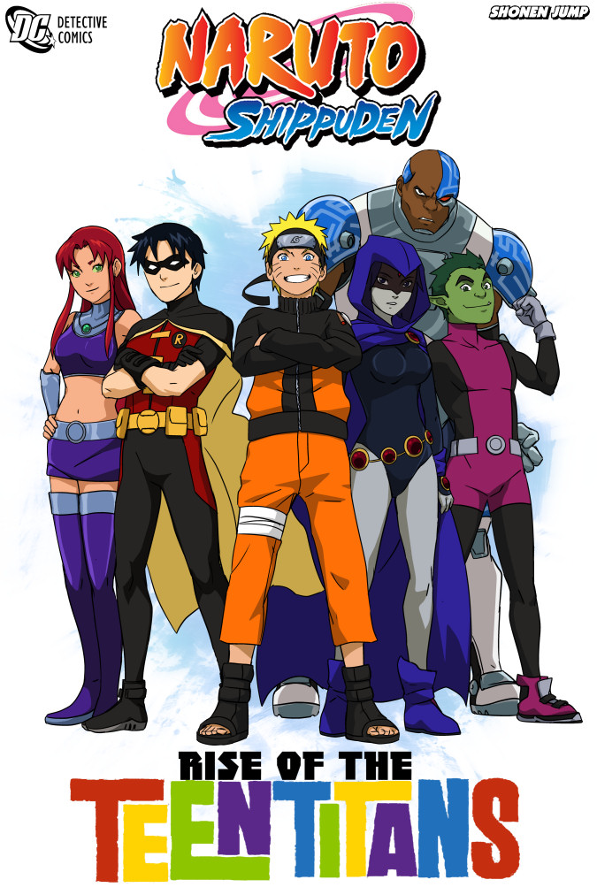 NarutoXTeen Titans comic Cover: