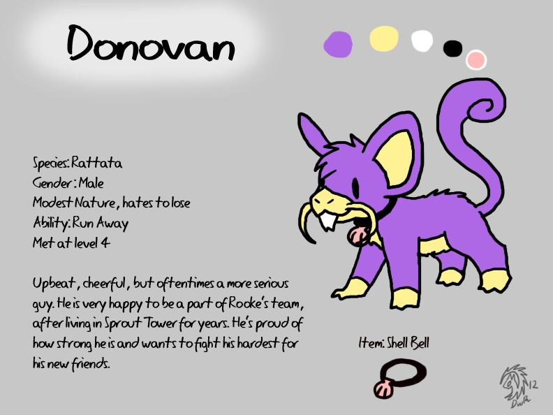 Donovan as a Rattata reference sheet