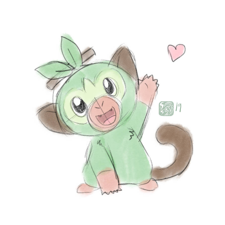 Grookey Sketch by DragonwolfRooke on DeviantArt