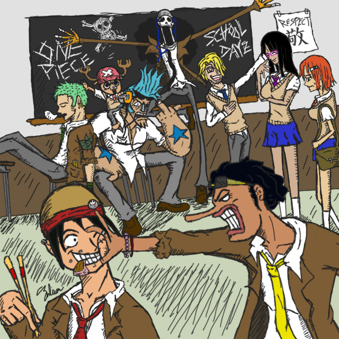 One Piece School Version : r/OnePiece