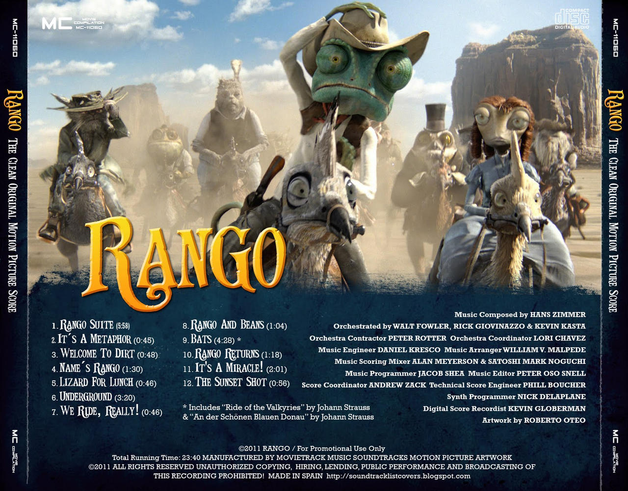 Rango (2011) The Clean Original Score (Back) by kidsfan on DeviantArt
