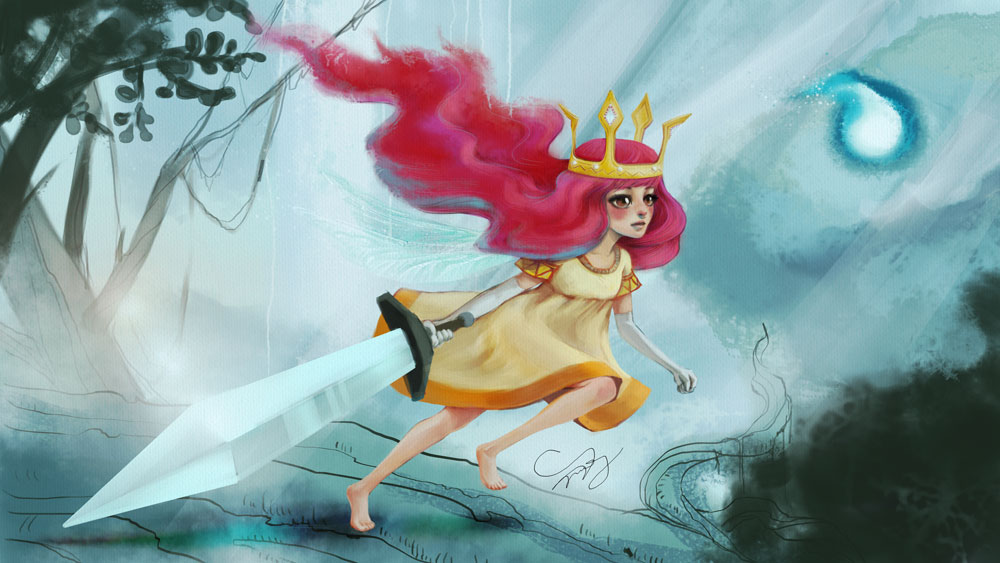 Child of Light - Running through the Forest