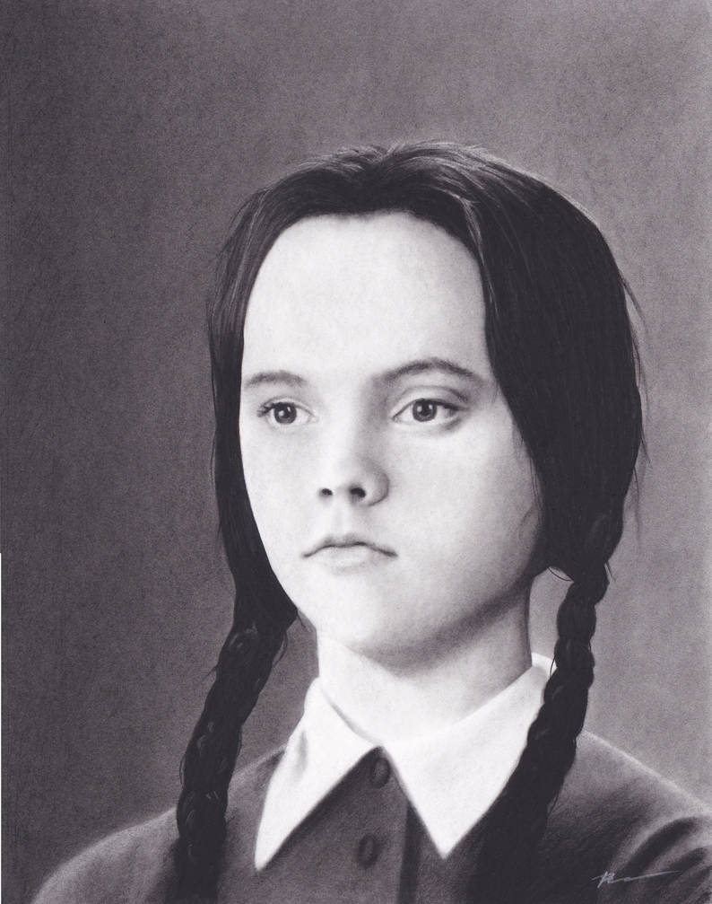 Wednesday Addams Pencil Sketch