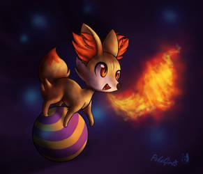 Fennekin used FireBreath by SillyFoe