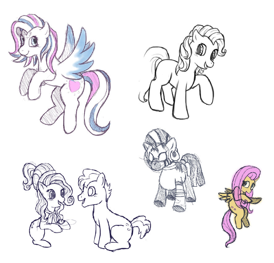 MLP Sketches by SillyFoe on DeviantArt