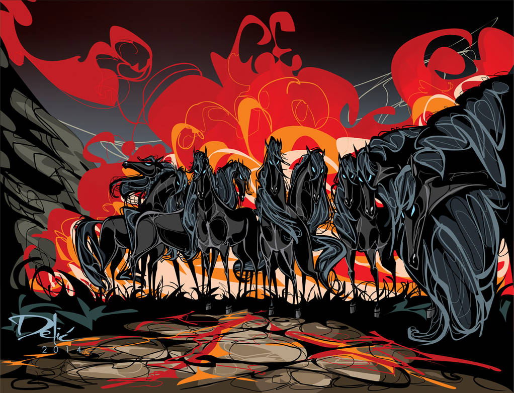 The Black Riders horses by dejan-delic