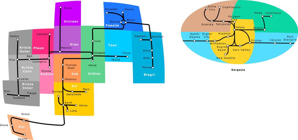 Teleportation network tube map