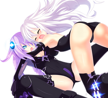 Purple Heart and Black Heart Commission 2 Coloring
