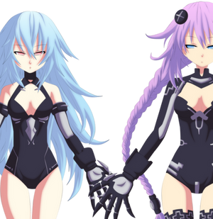 Purple Heart and Black Heart Commission 3 Coloring
