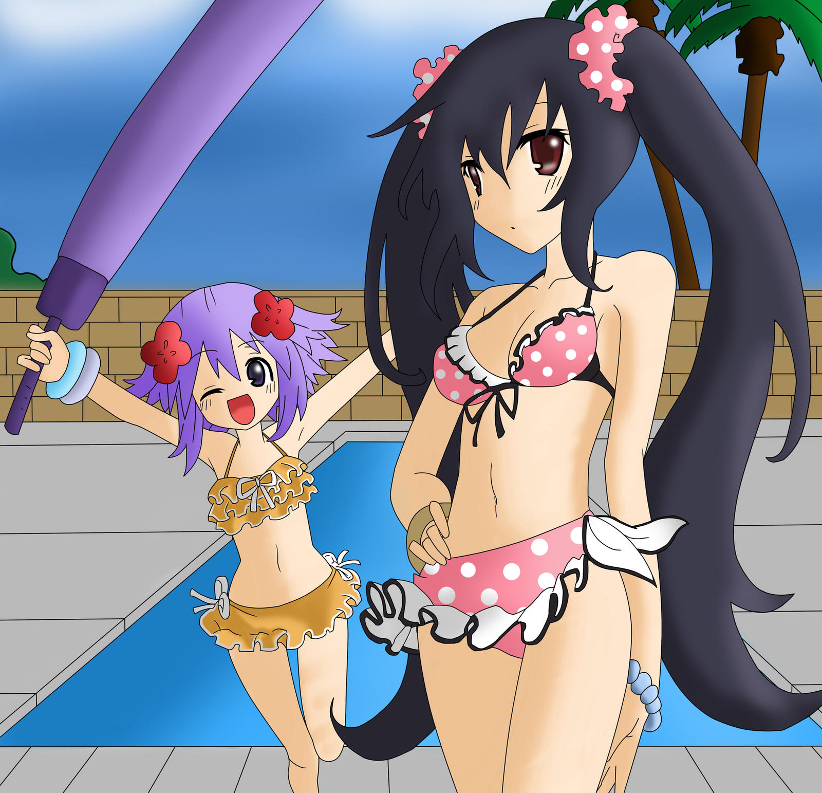 Neptune and Noire Commission 1 Coloring