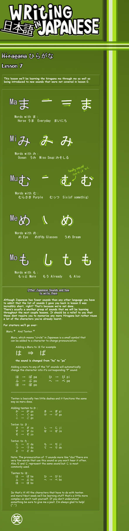 Writing Japanese- Lesson 7 by emm2341 on DeviantArt