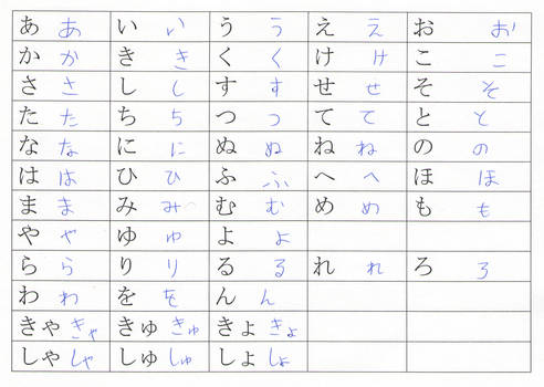 Hiragana Handwriting