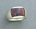 Sterling Gembone Inlay Band by jessa1155