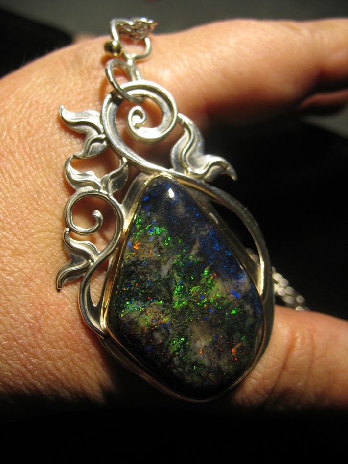 Pierced Opal Pendant