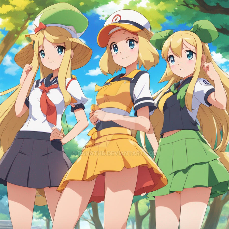 female pokemon trainers by danathd on DeviantArt
