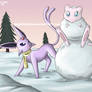 34. Snow - Espeon and Mew