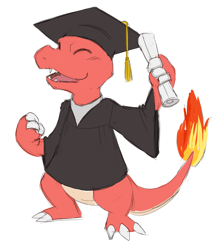 Commission - Charmeleon 's graduation