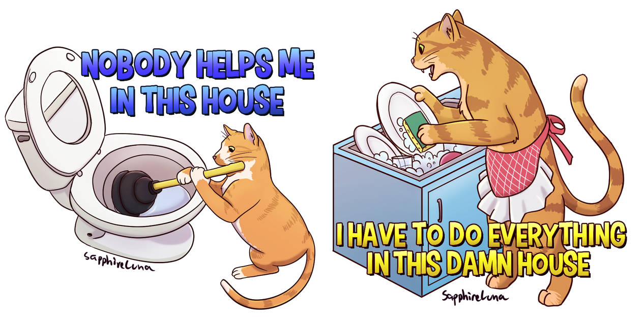 Helper cats by sapphireluna on DeviantArt