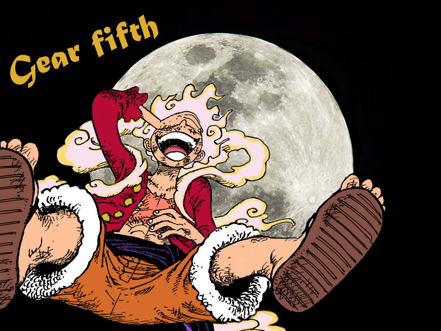 Hito Hito No Mi Nika Model Luffy Gear One Piece Art T-Shirt - Binteez