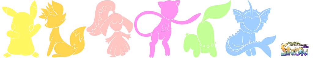 Coloured Pokemon by Stacona on DeviantArt