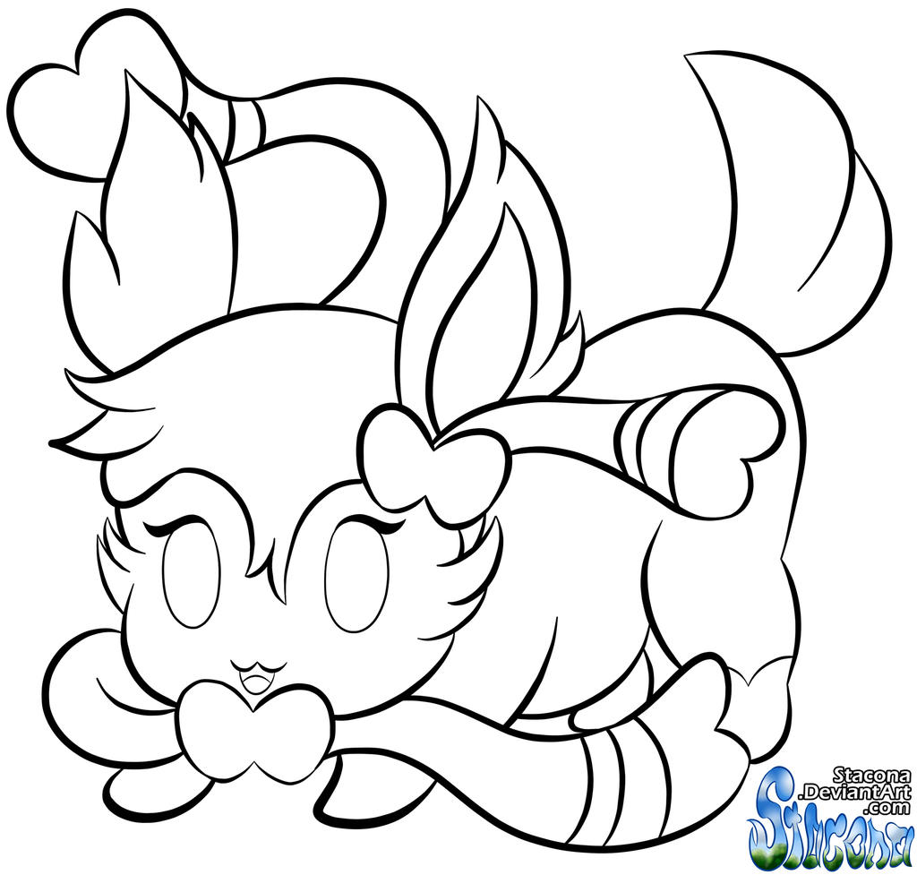 Chibi Sylveon Colouring Page by Stacona on DeviantArt